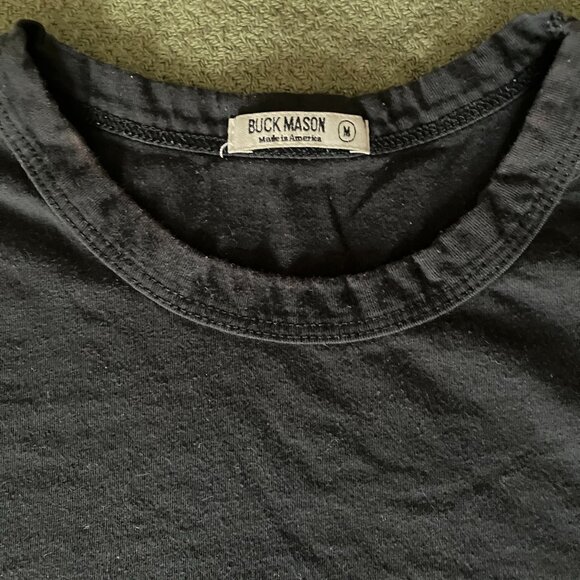 Buck Mason Pima Classic Tee Black - Picture 2 of 3